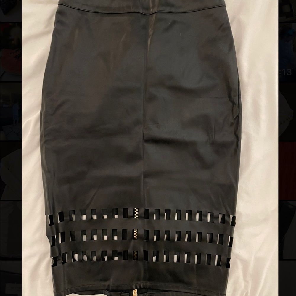 Pre-Owned MISTRESS ROCKS sizeXS Faux Leather Skirt